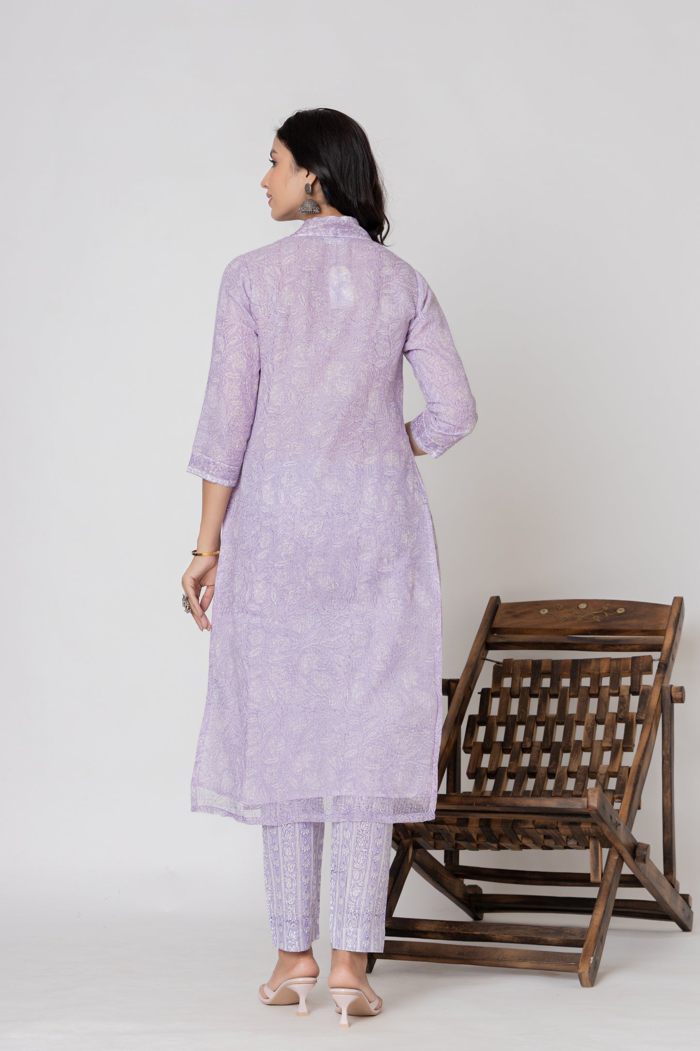 Embroidered Cotton Suit Set