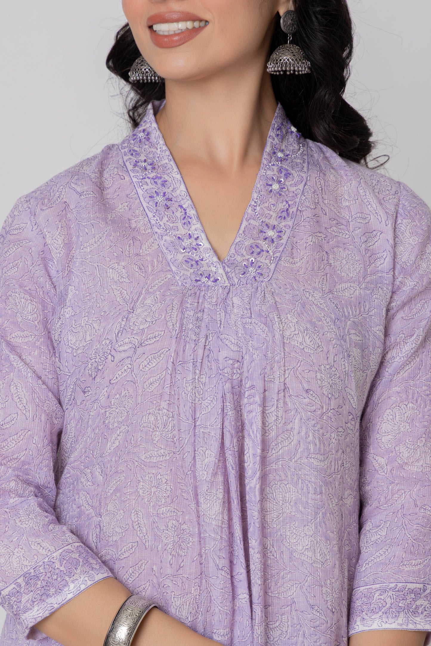 Embroidered Cotton Suit Set