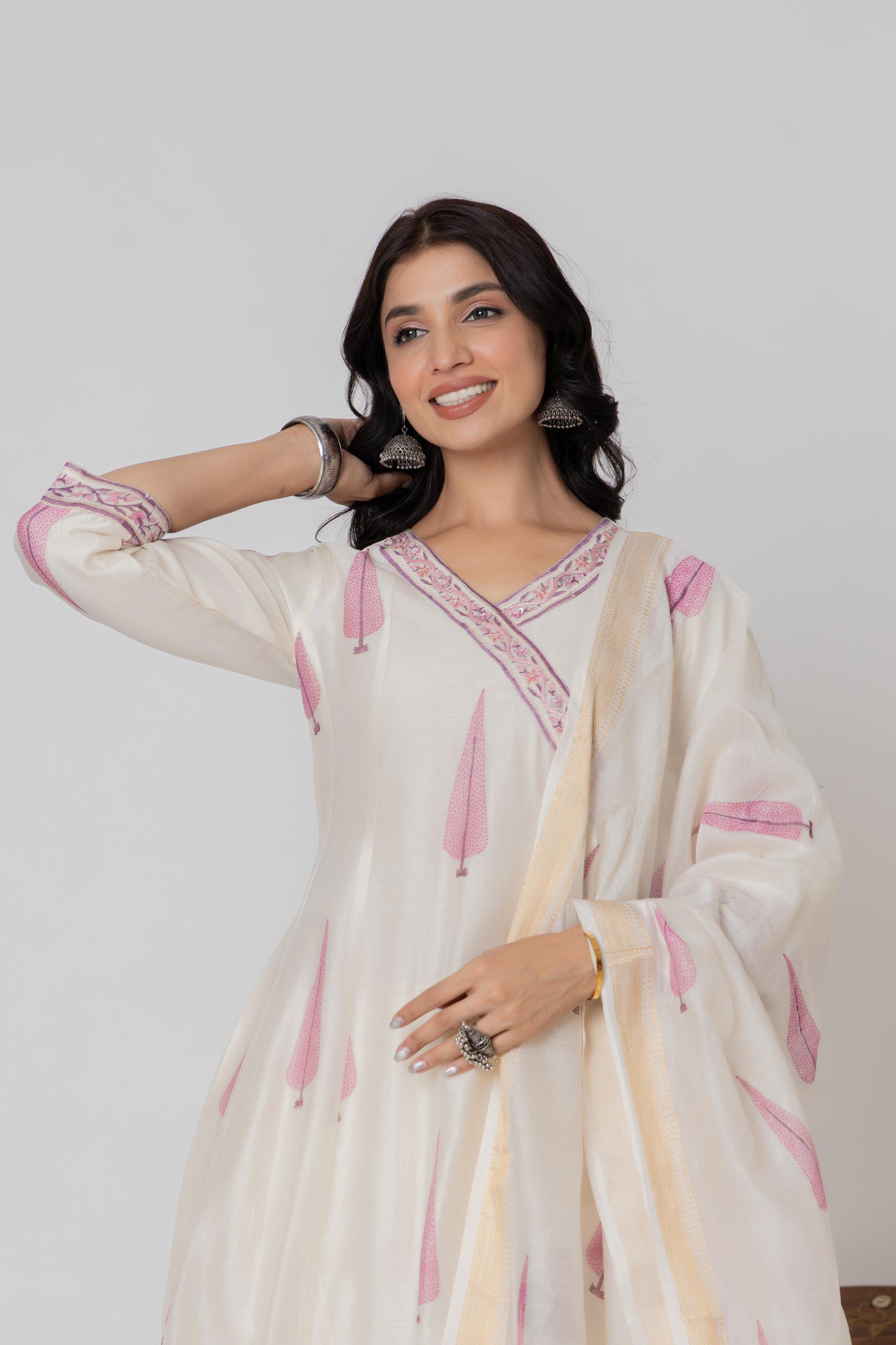 Printed Chanderi Suit