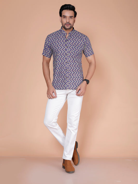 Blue Casual Shirt For Men