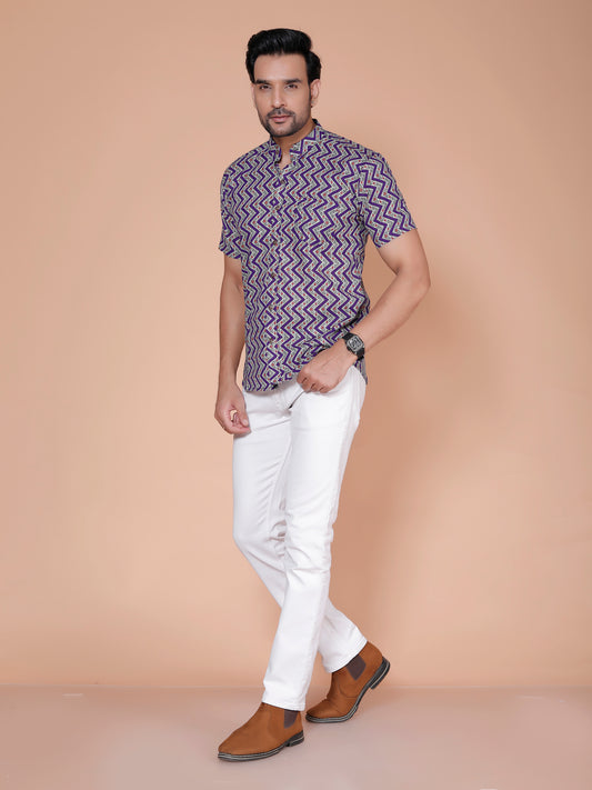 Blue Casual Shirt For Men