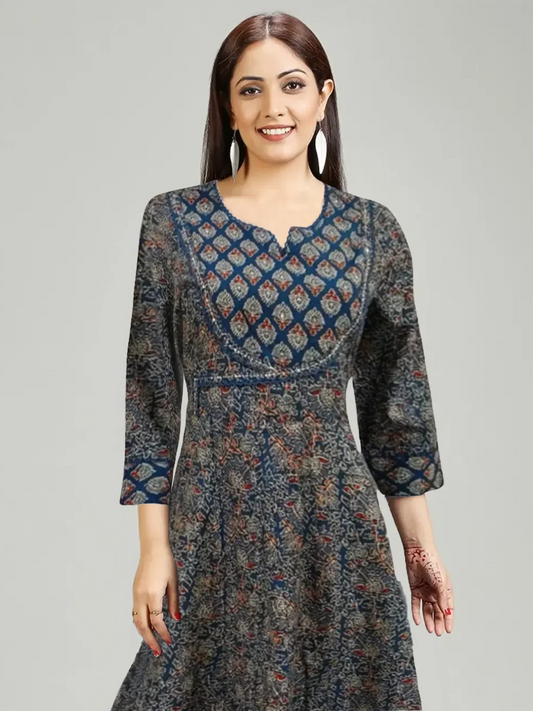 Frock Style Rajsthani Print Cotton