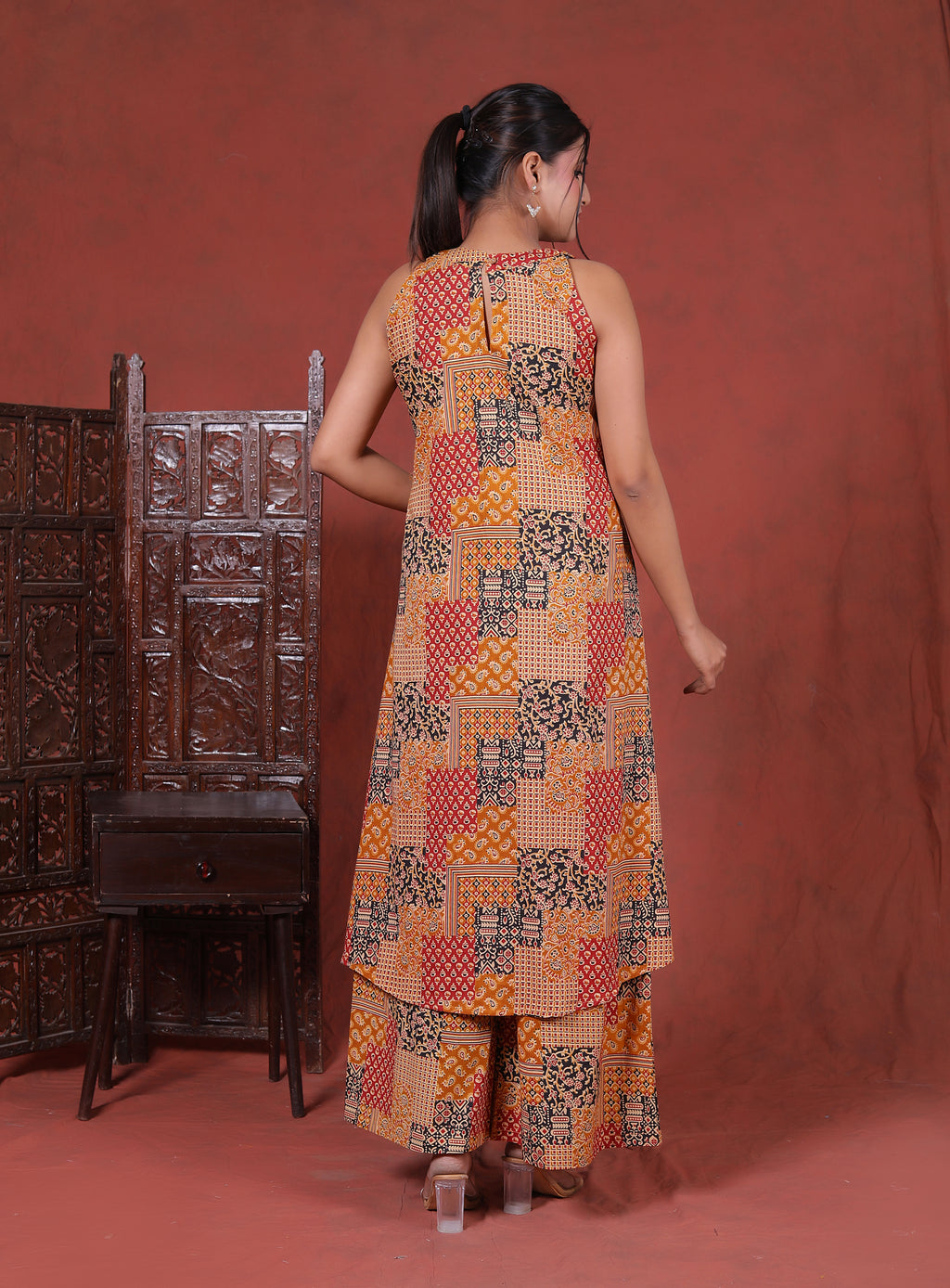 Patch print Earthy co-ord set