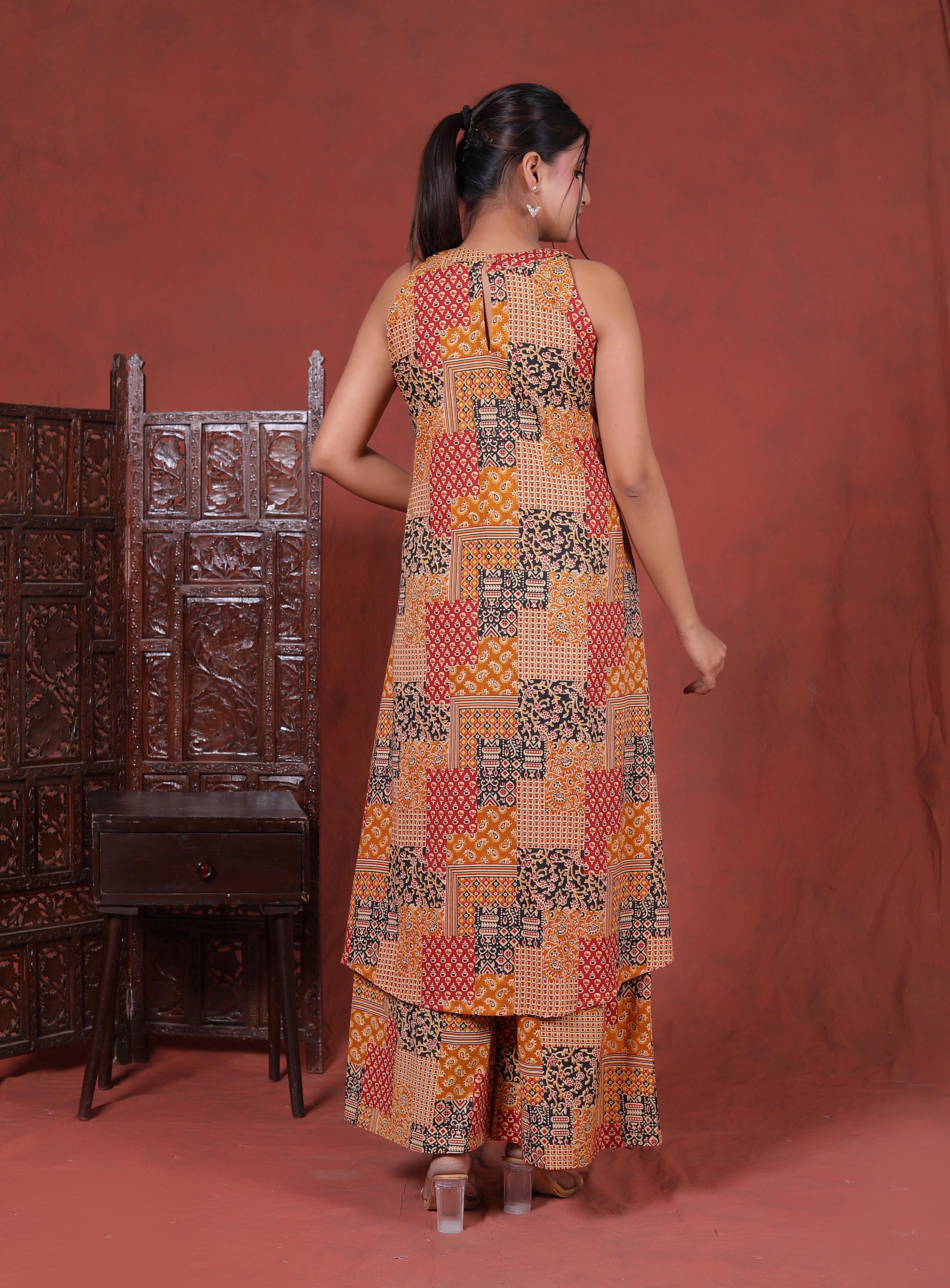 Patch print Earthy co-ord set