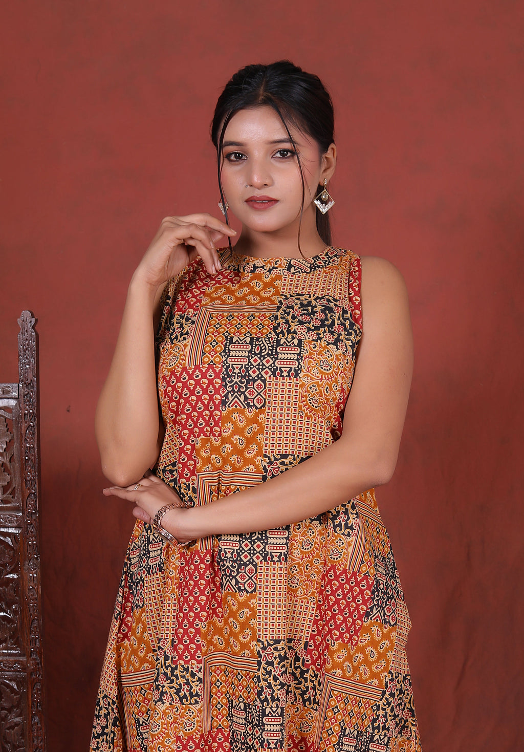 Patch print Earthy co-ord set