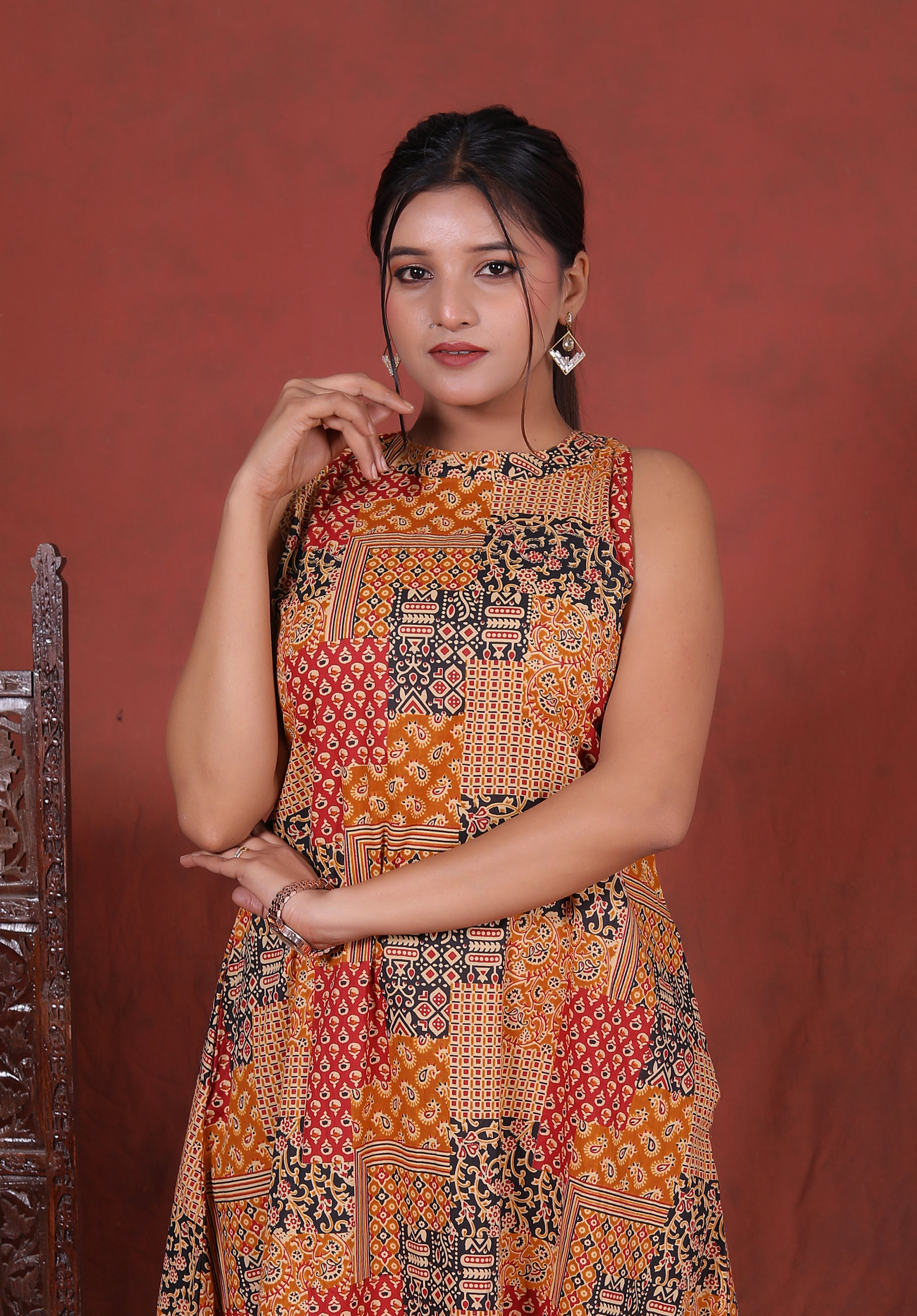 Patch print Earthy co-ord set