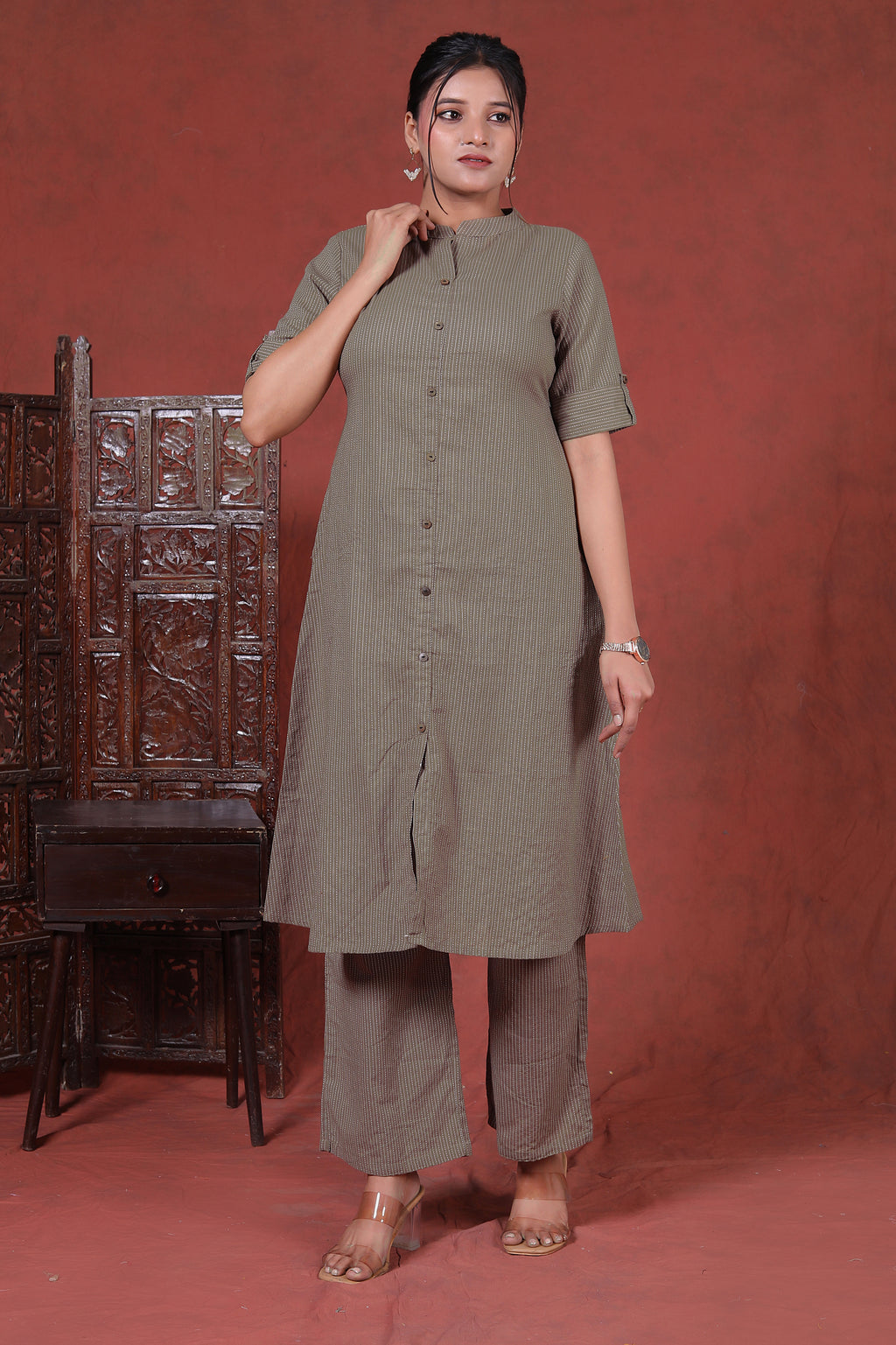 Aurelia Professional Co-ord Set Earthy Cocoa (Gray)
