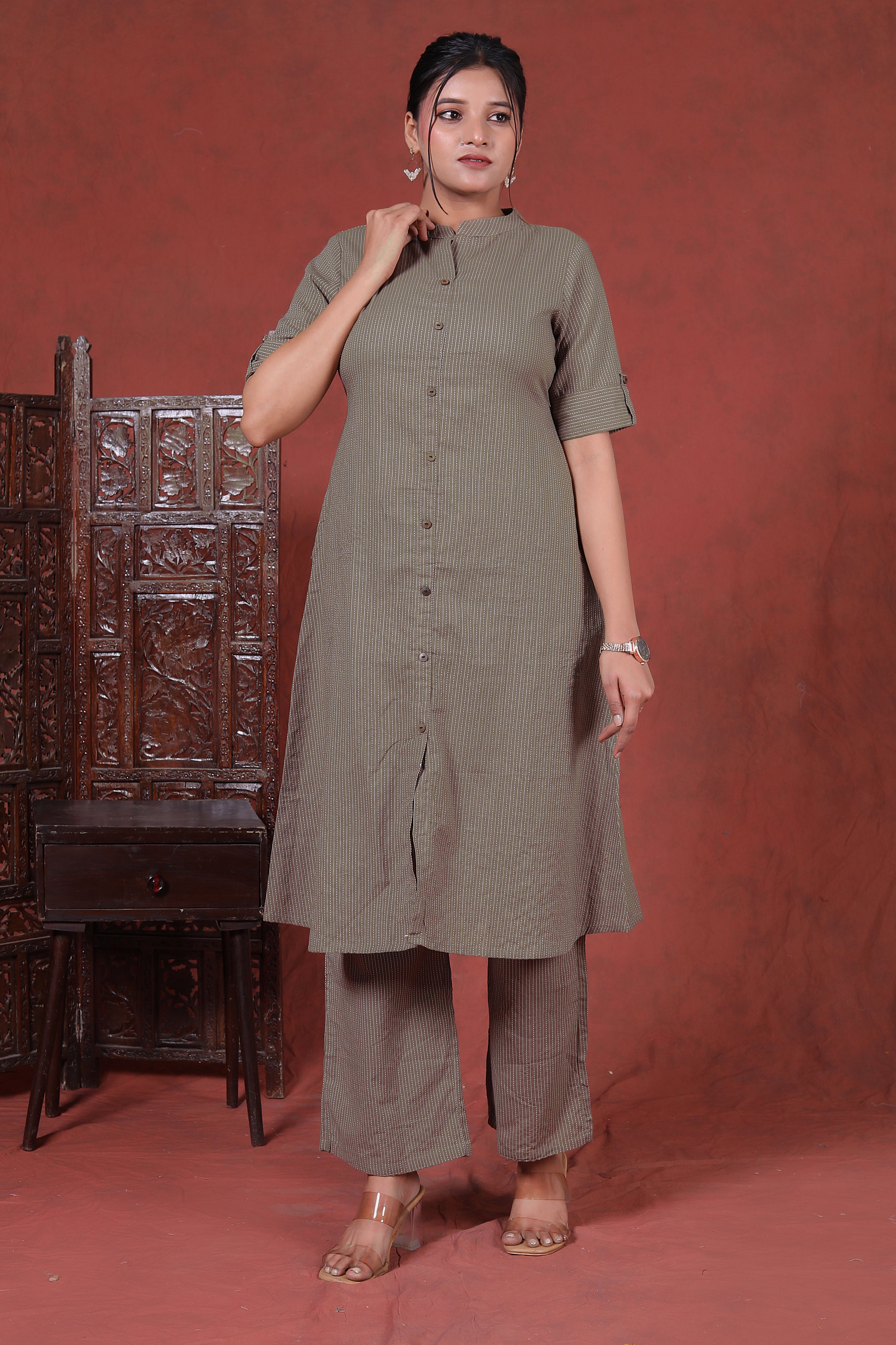 Aurelia Professional Co-ord Set Earthy Cocoa (Gray)