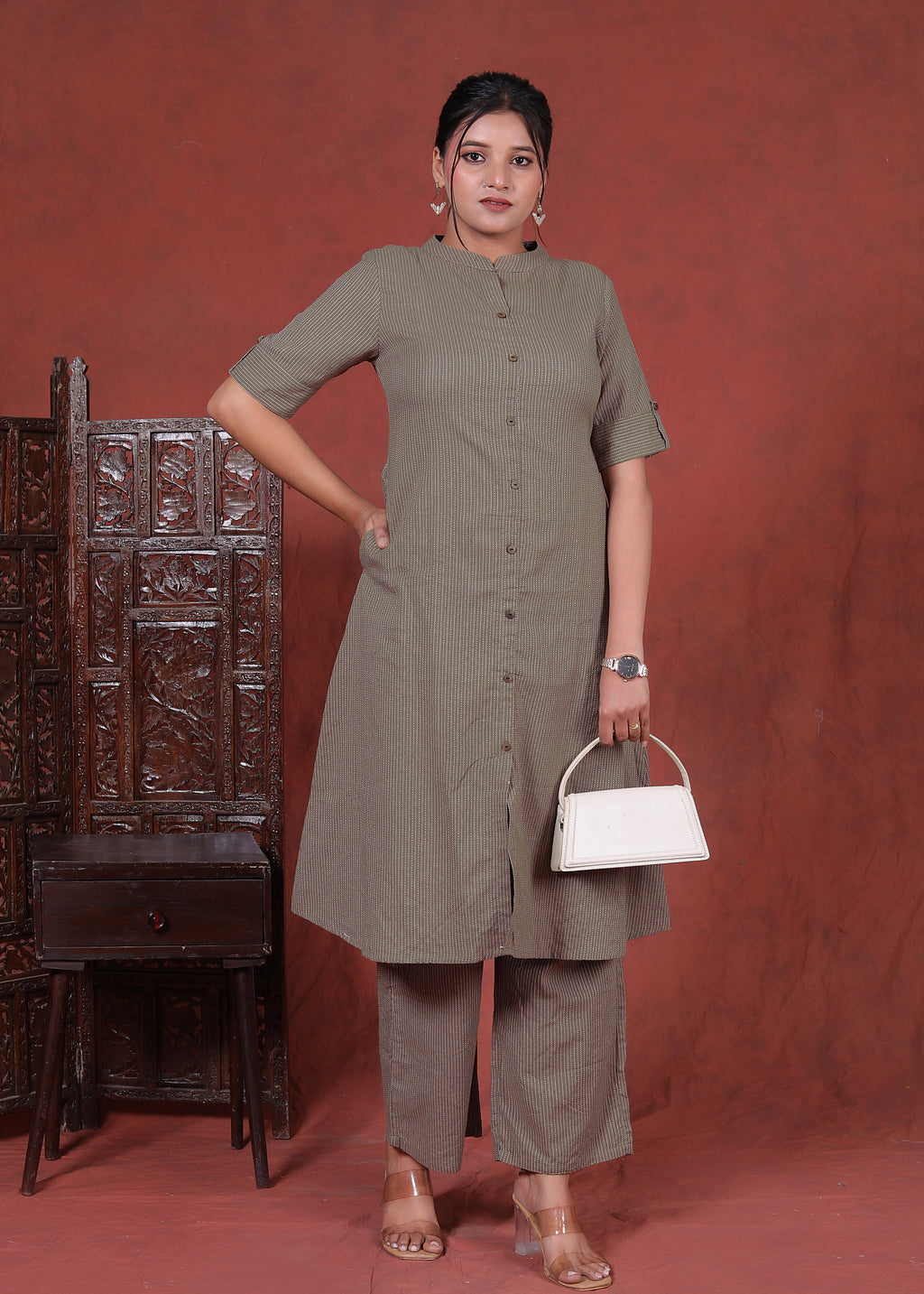 Aurelia Professional Co-ord Set Earthy Cocoa (Gray)