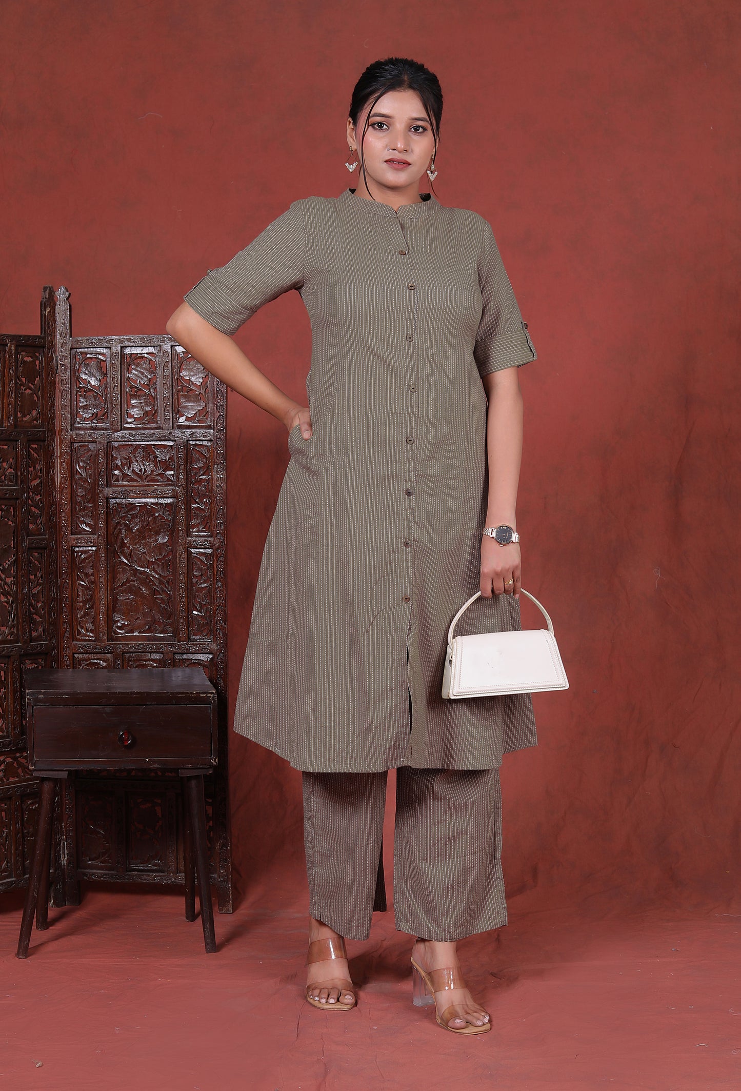 Aurelia Professional Co-ord Set Earthy Cocoa (Gray)