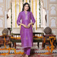 Amethyst Colour Chanderi Suit 3 Piece Set - (Grace in every thread. Elegance in every occasion.)