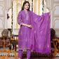 Amethyst Colour Chanderi Suit 3 Piece Set - (Grace in every thread. Elegance in every occasion.)