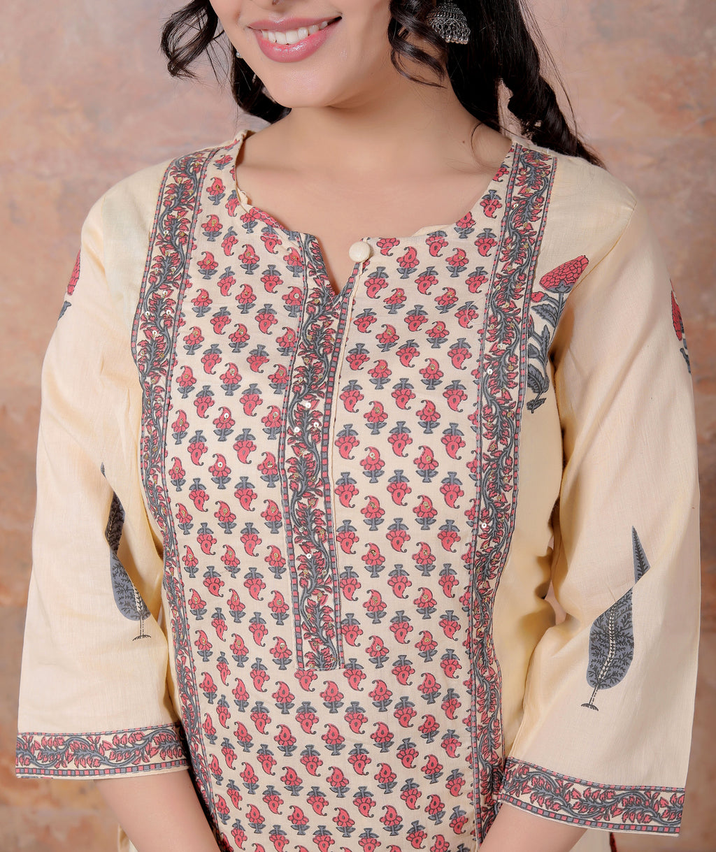 Mudra Earth Hand Block Print Suit Set
