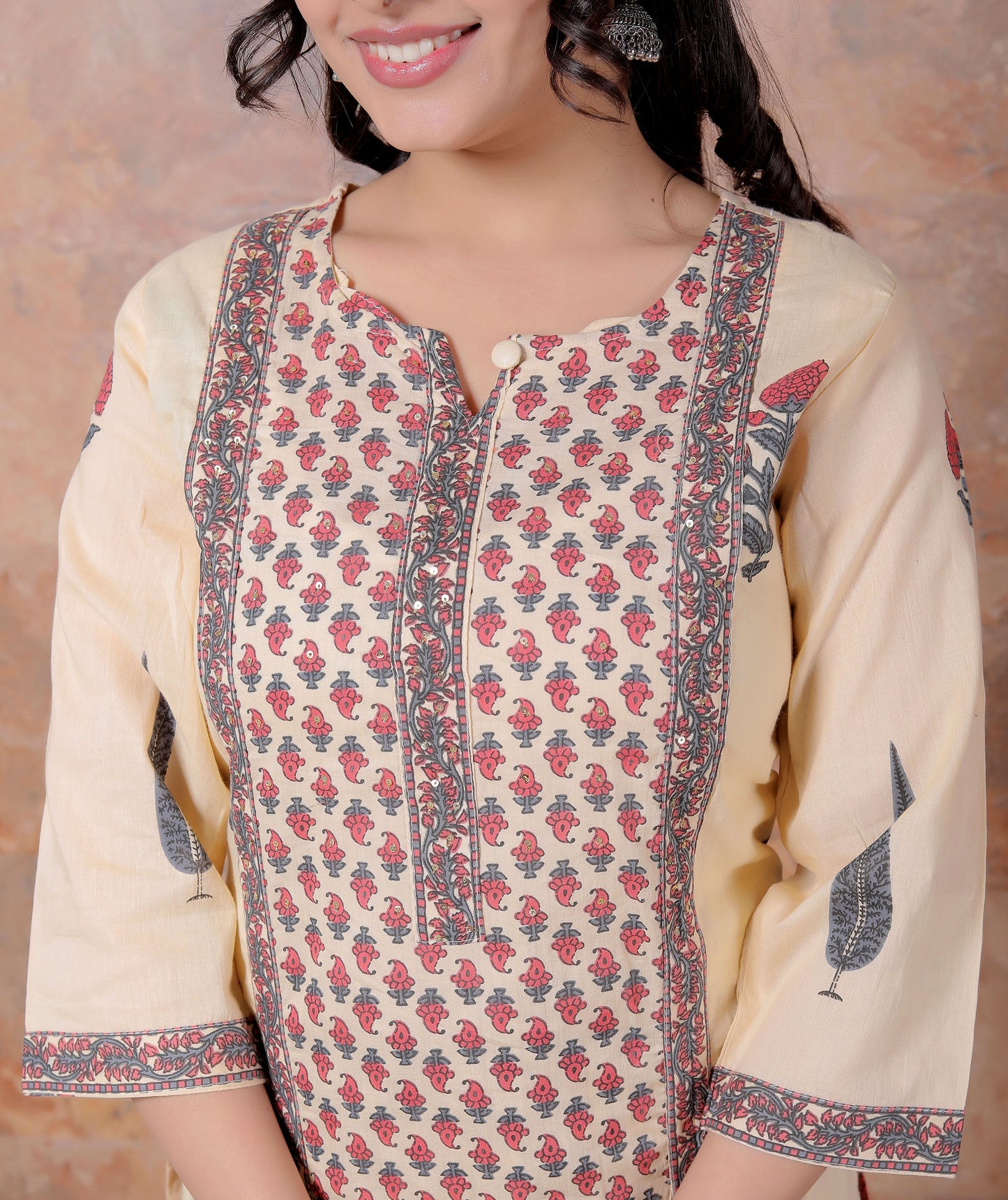 Mudra Earth Hand Block Print Suit Set