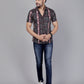 Boho Streak Half Sleeve Shirt – Light on your skin, heavy on style – pure cotton done right.