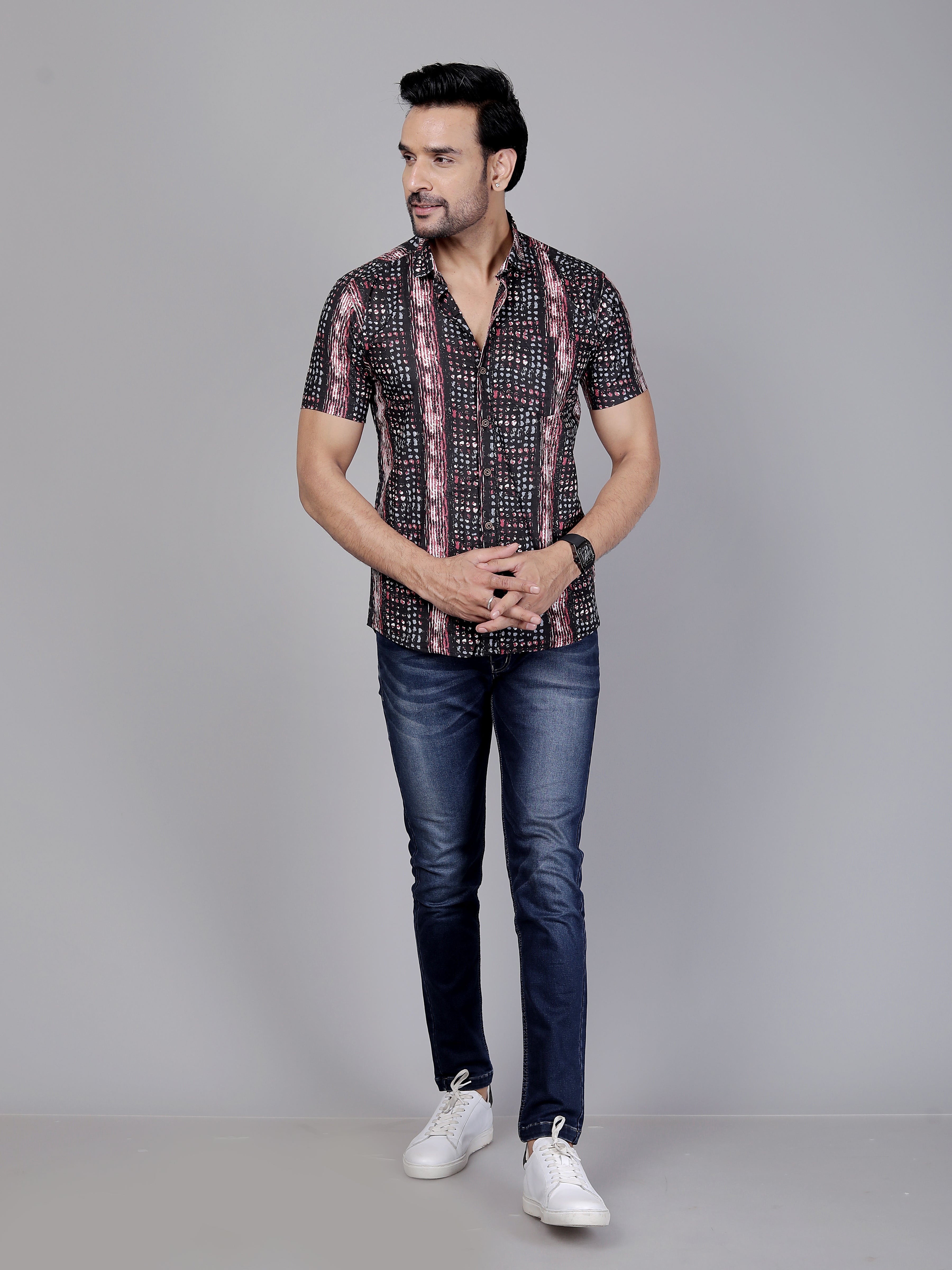 Printed Half Sleeve Shirt For Men