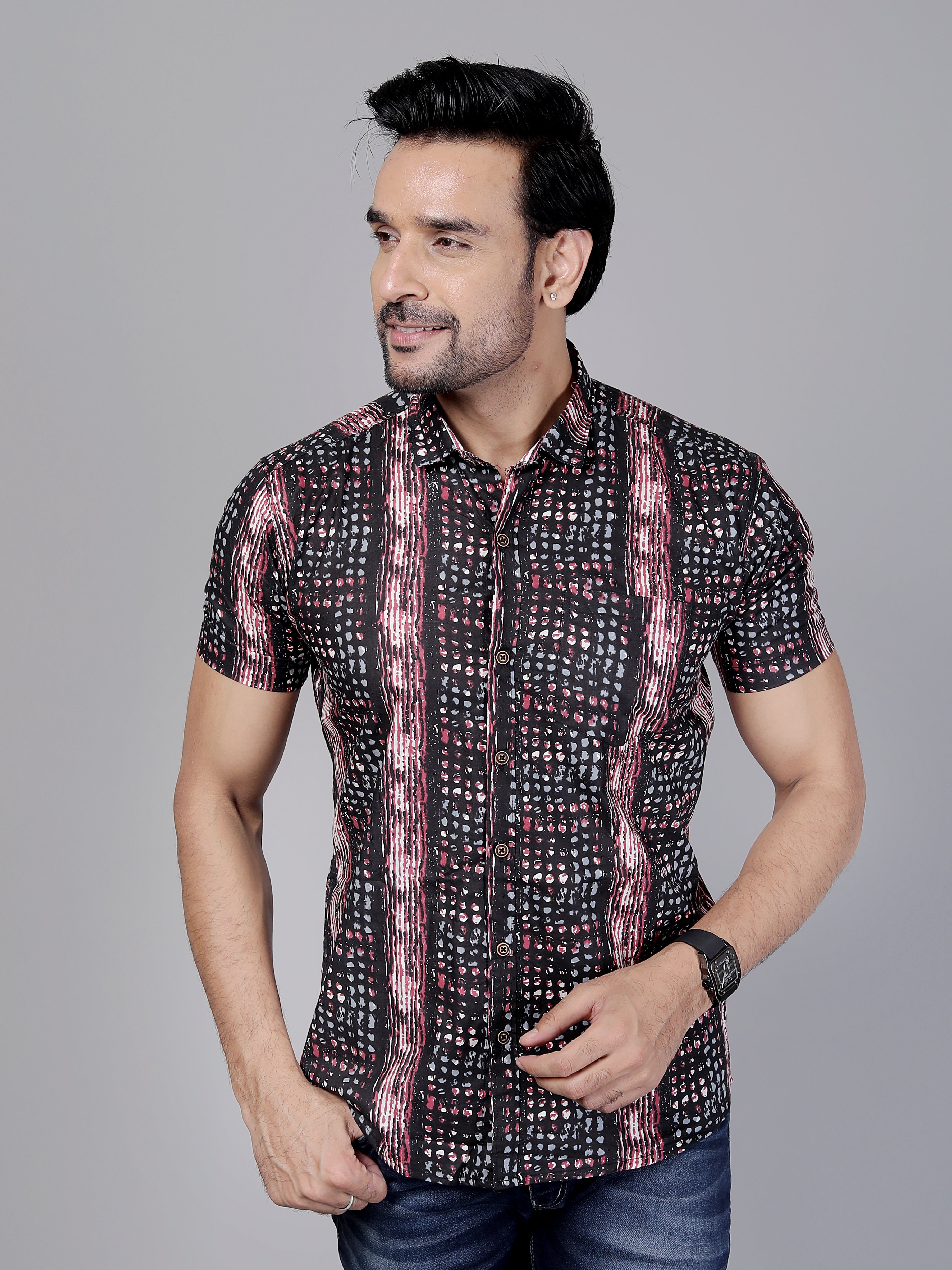 Printed Half Sleeve Shirt For Men