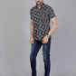 Urban Black & White Cotton Shirt Half Sleeves - Let your shirt breathe style, comfort, and culture.