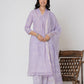 Embroidered Cotton Suit Set 