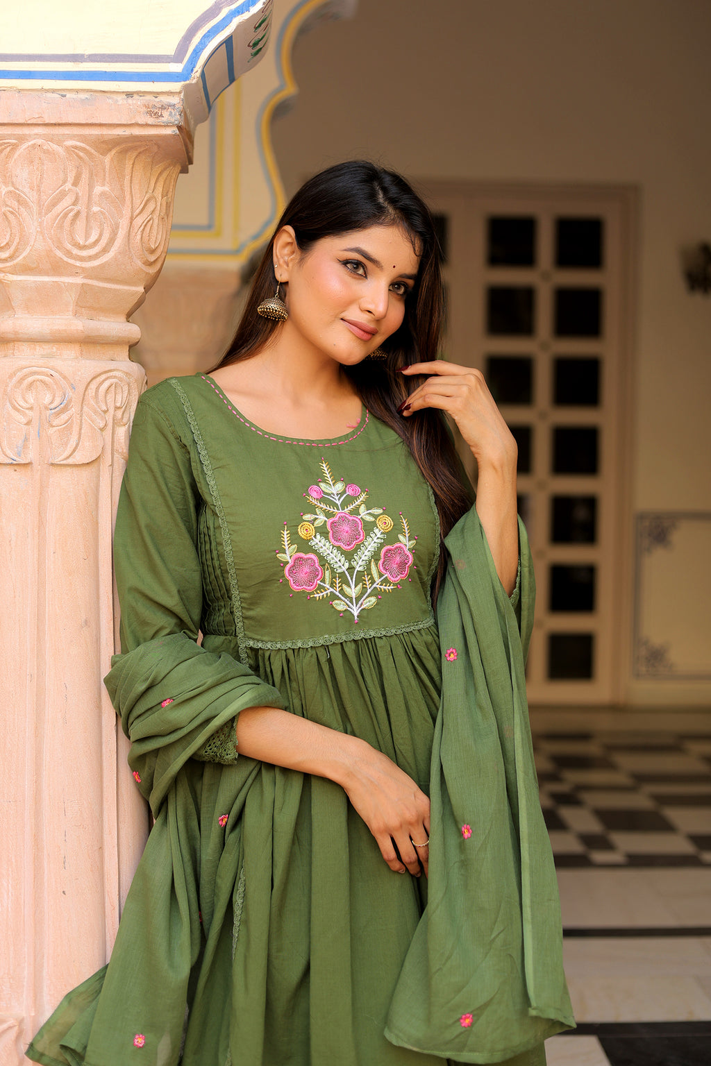 Ambrue Hariyali Grace Suit Set - Only for Monsoon