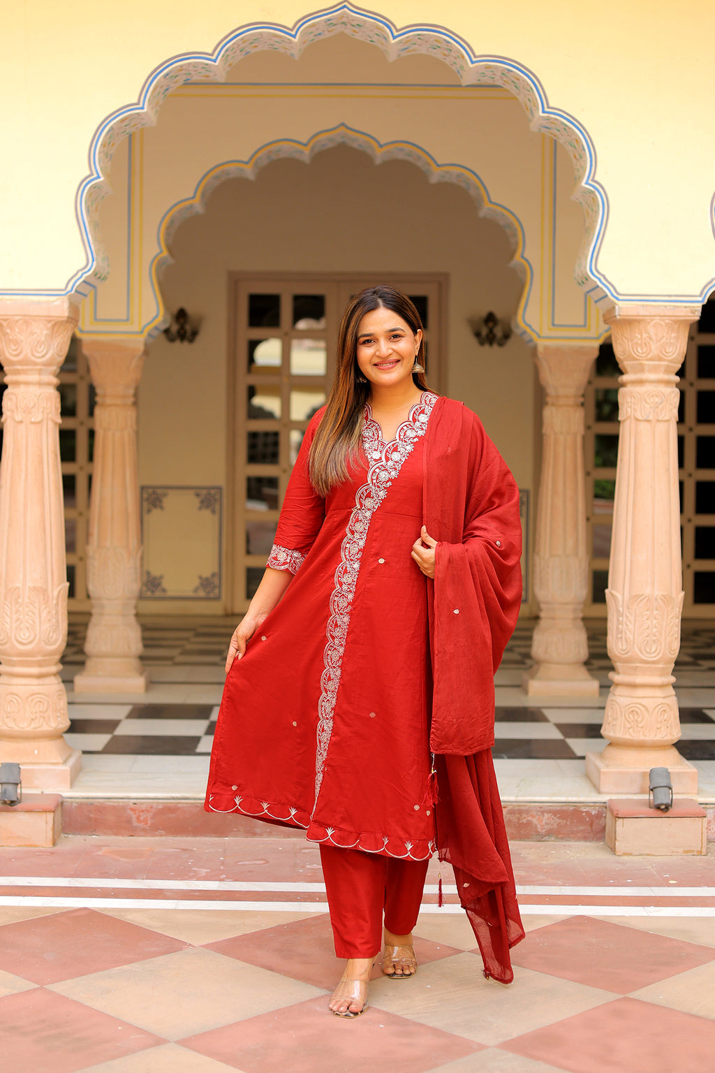 Ambrue Ruby Red Suit Set