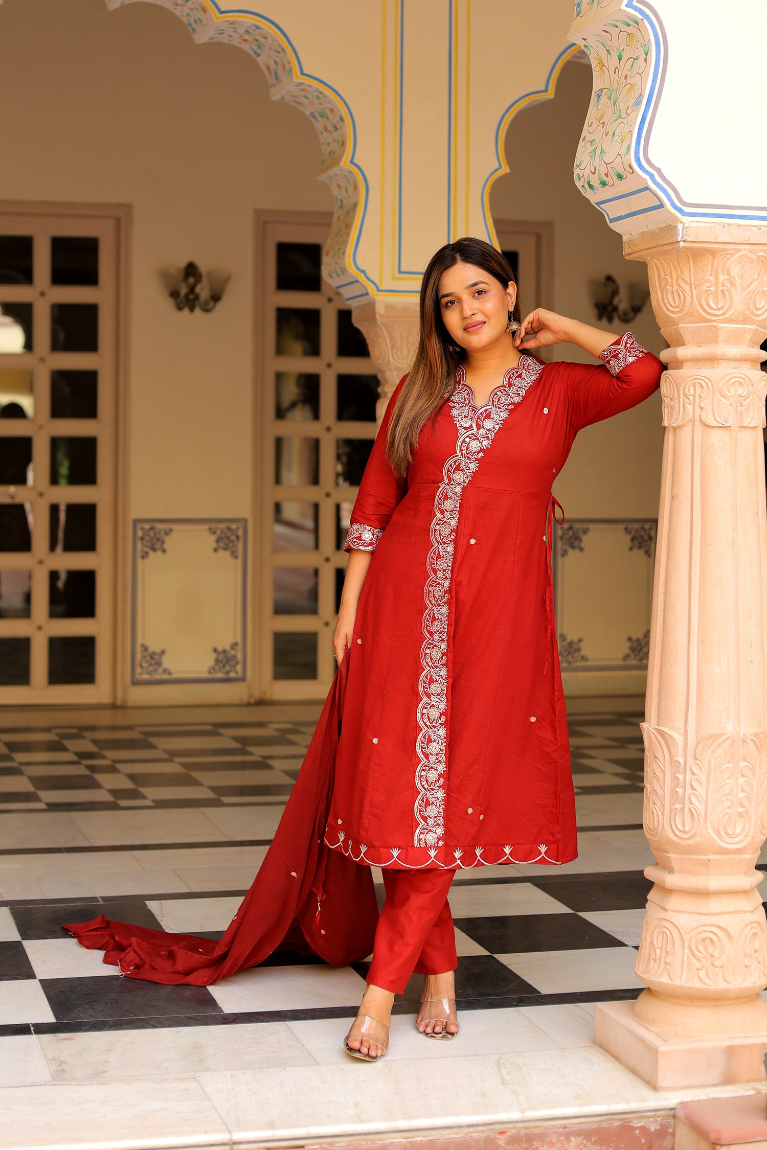 Ambrue Ruby Red Suit Set