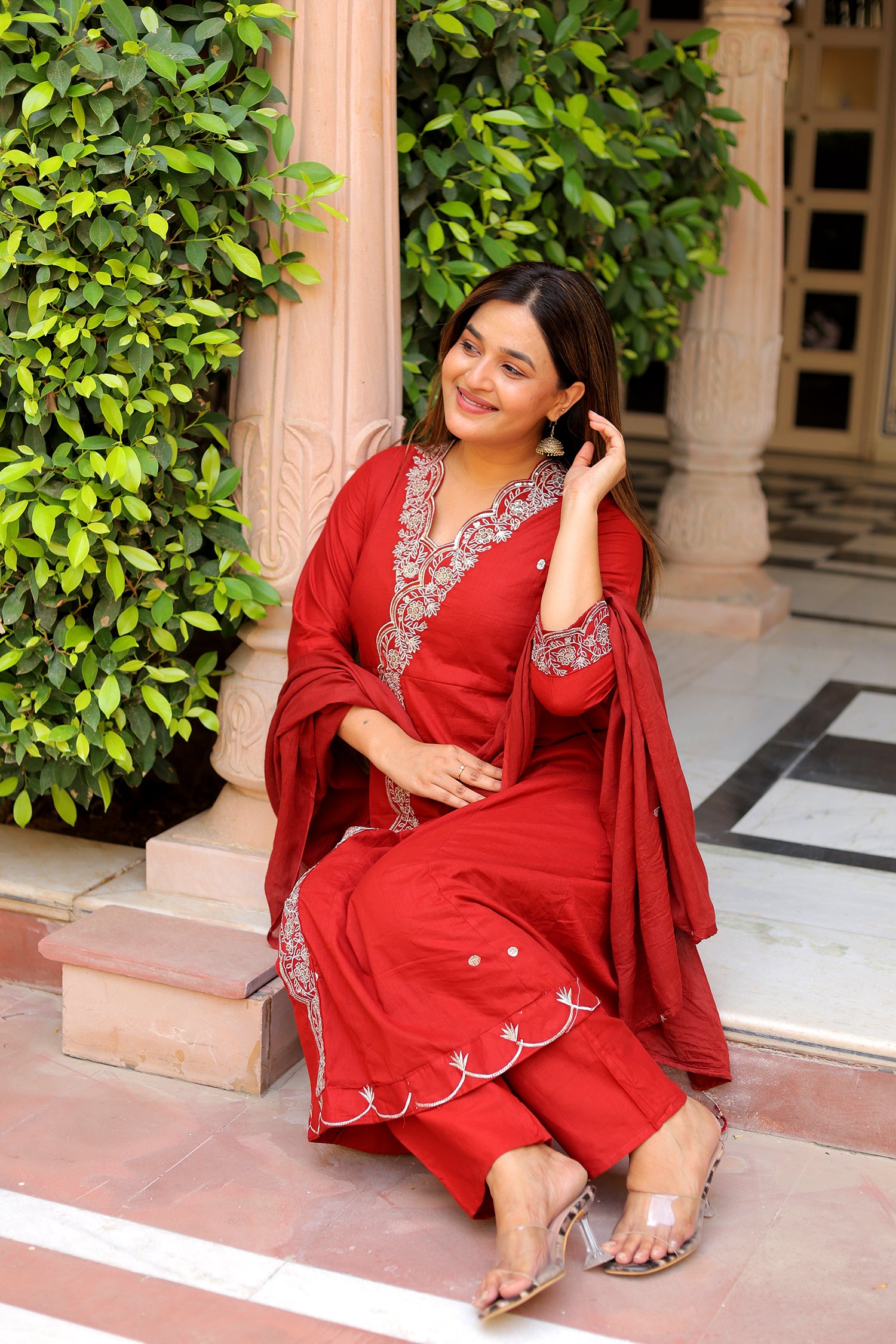 Ambrue Ruby Red Suit Set