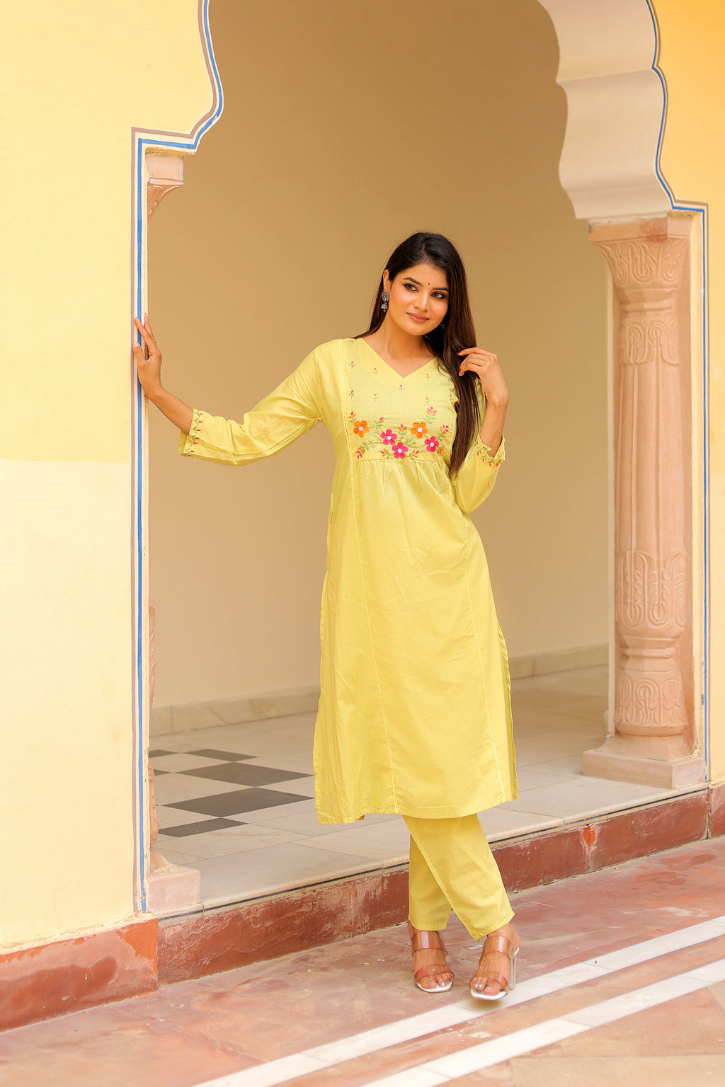 Ambrue Golden Bloom Suit Set