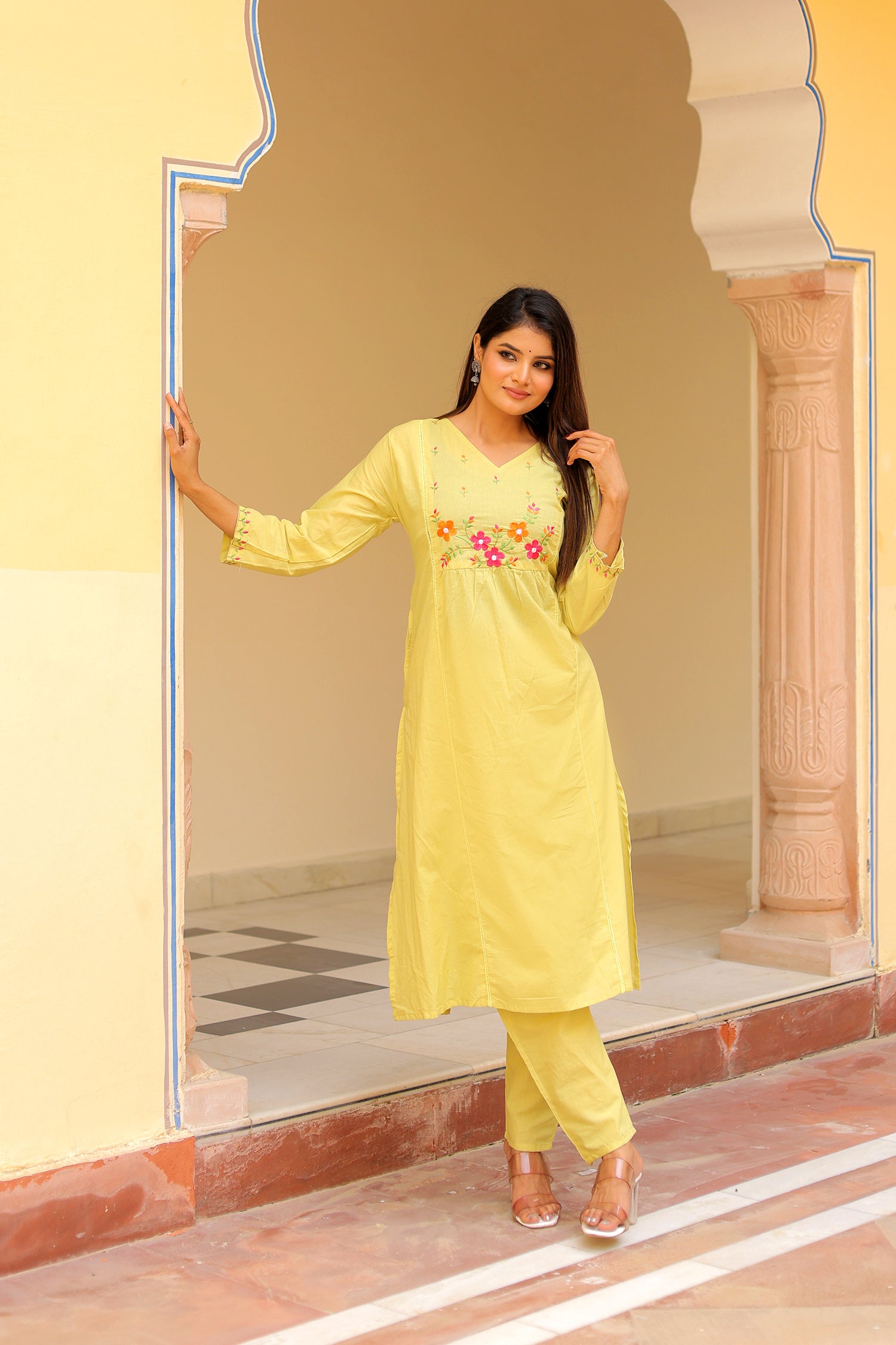 Ambrue Golden Bloom Suit Set