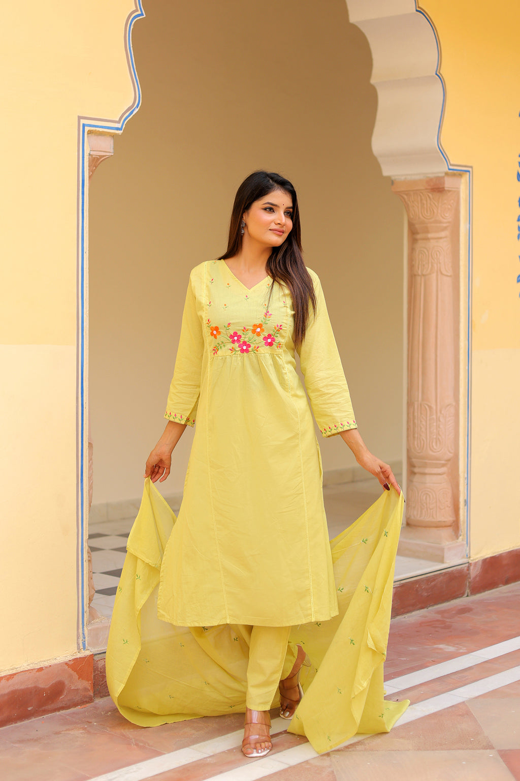 Ambrue Golden Bloom Suit Set