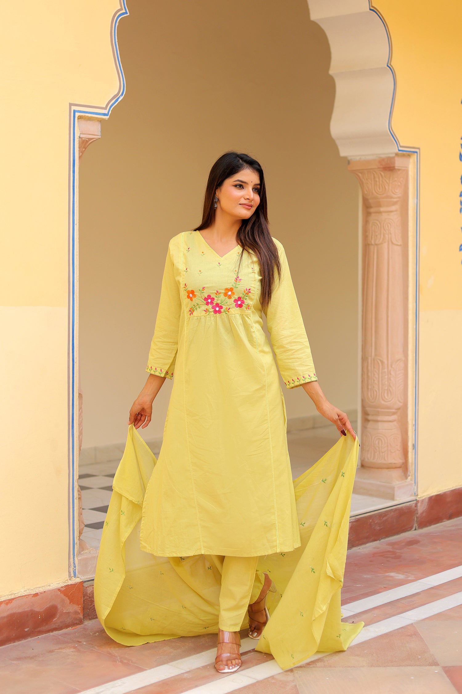 Ambrue Golden Bloom Suit Set