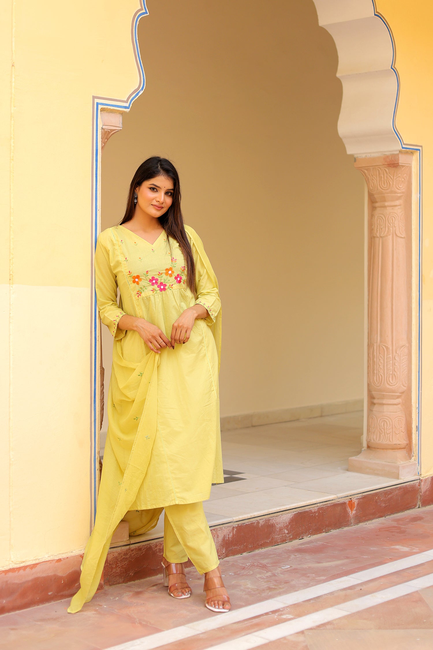 Ambrue Golden Bloom Suit Set