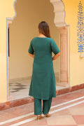 Ambrue Emerald Green Kurta Set
