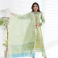 Chanderi Silk Lime Green Embroidered Suit Set