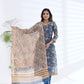 CHANDERI SILK SATRANG EMBROIDERED SUIT SET