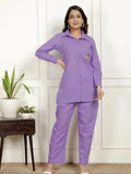 Lavender Airport Viral Style Cord Set