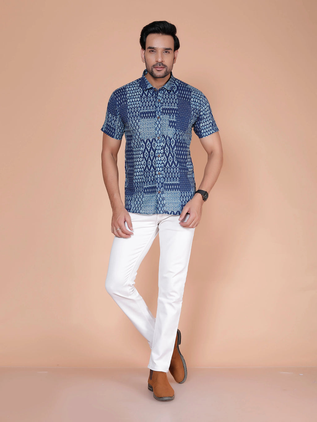 Navy Blue Casual Shirt