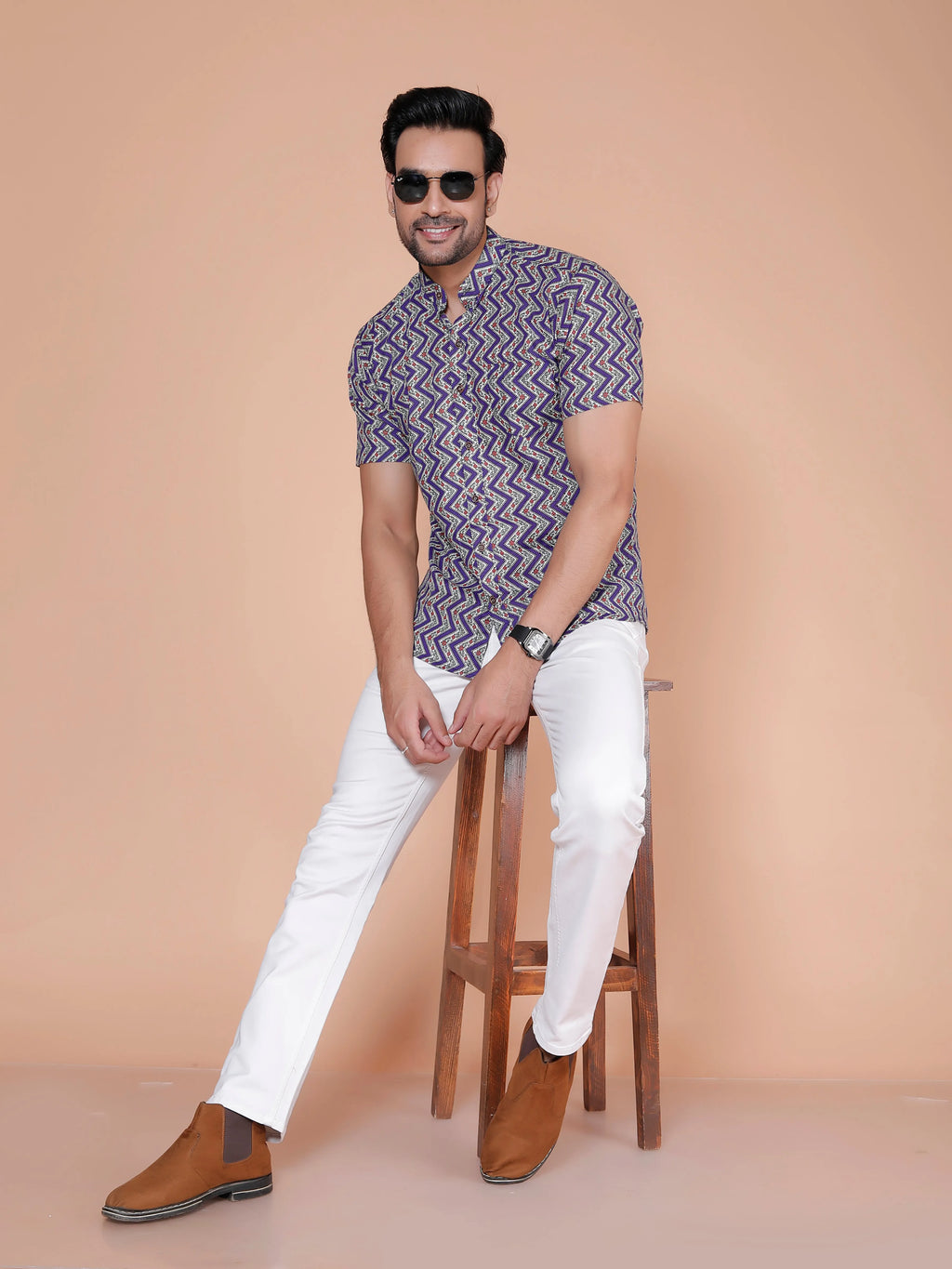 Blue Casual Shirt For Men