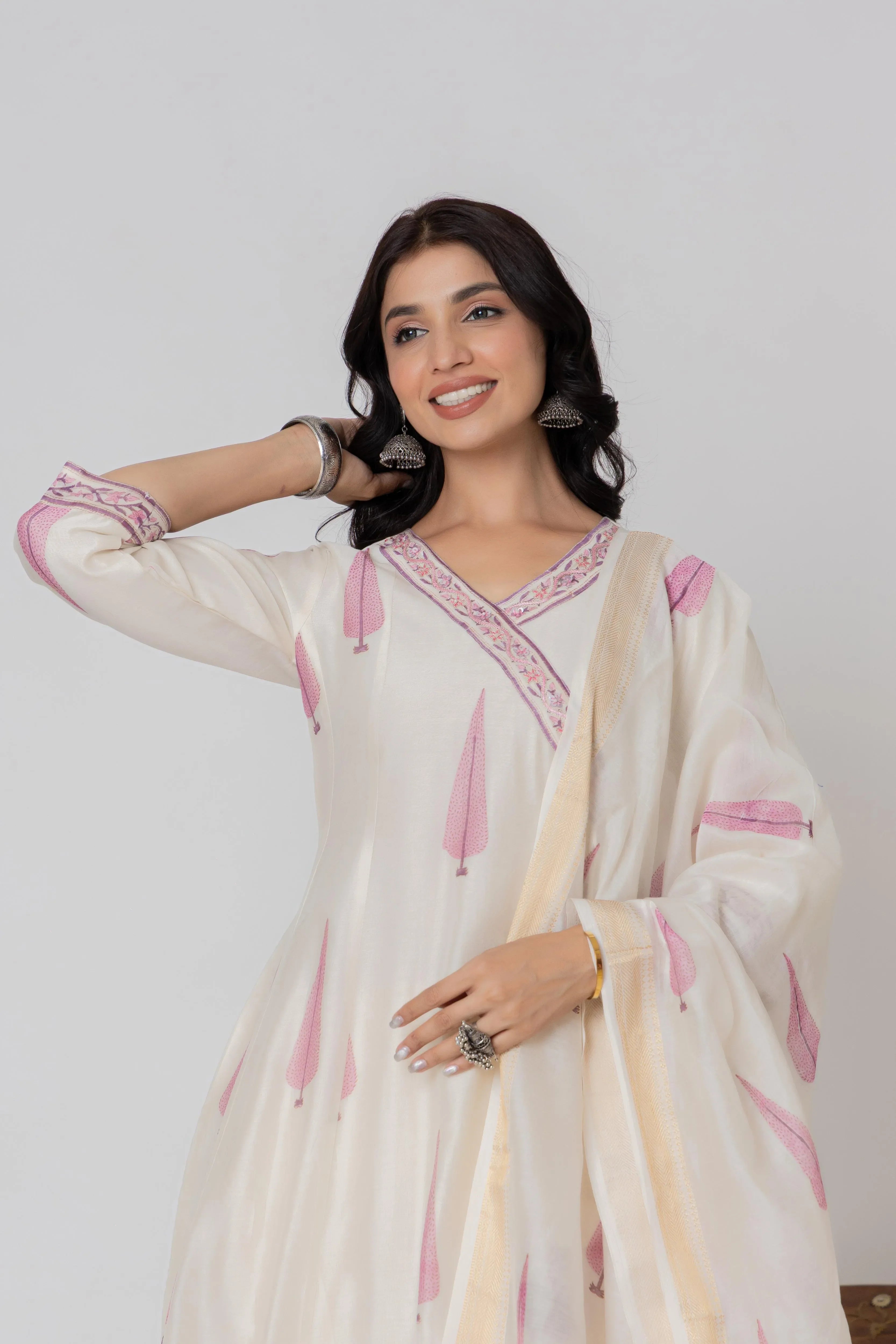 Printed Chanderi Suit