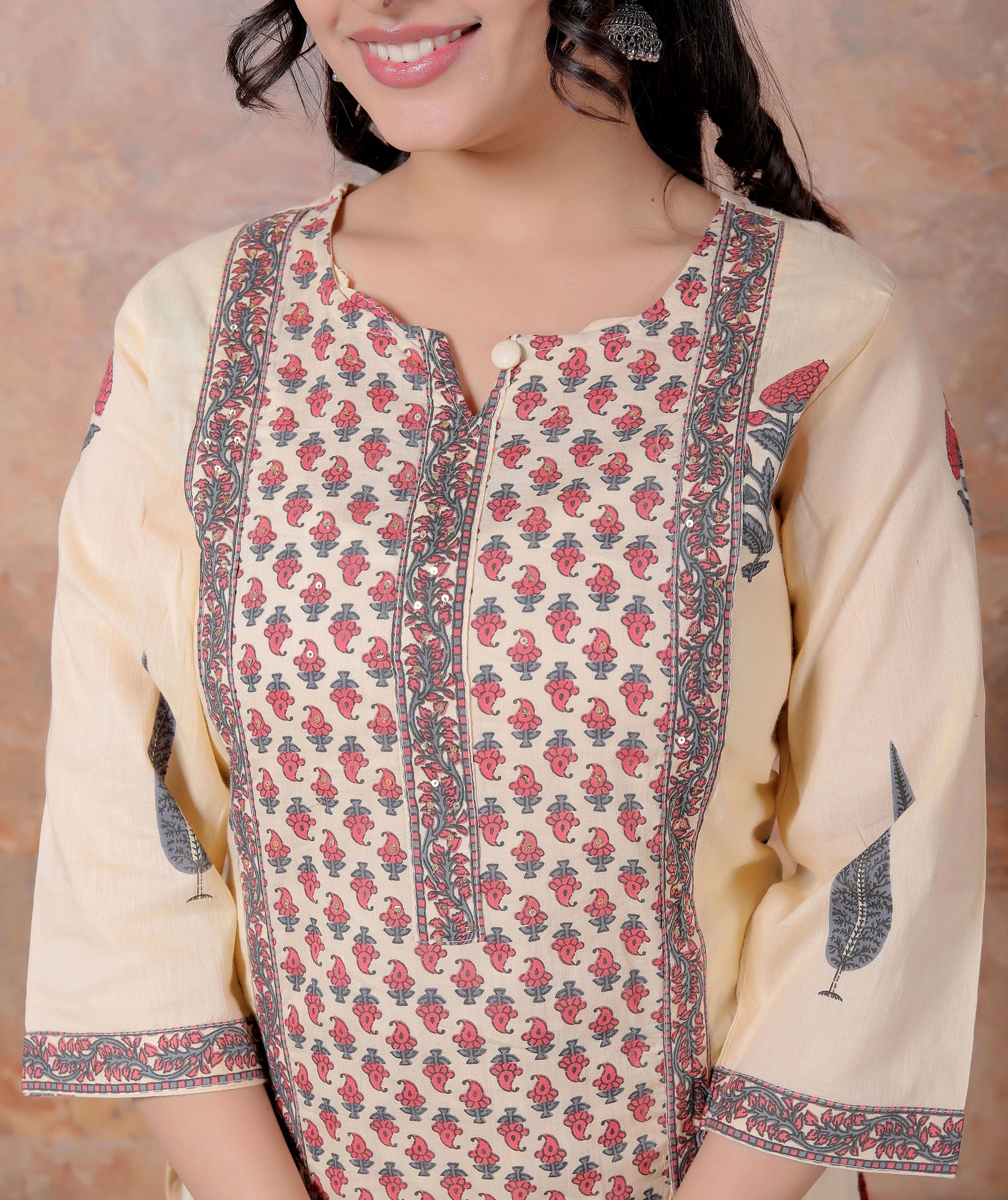 Mudra Earth Hand Block Print Suit Set