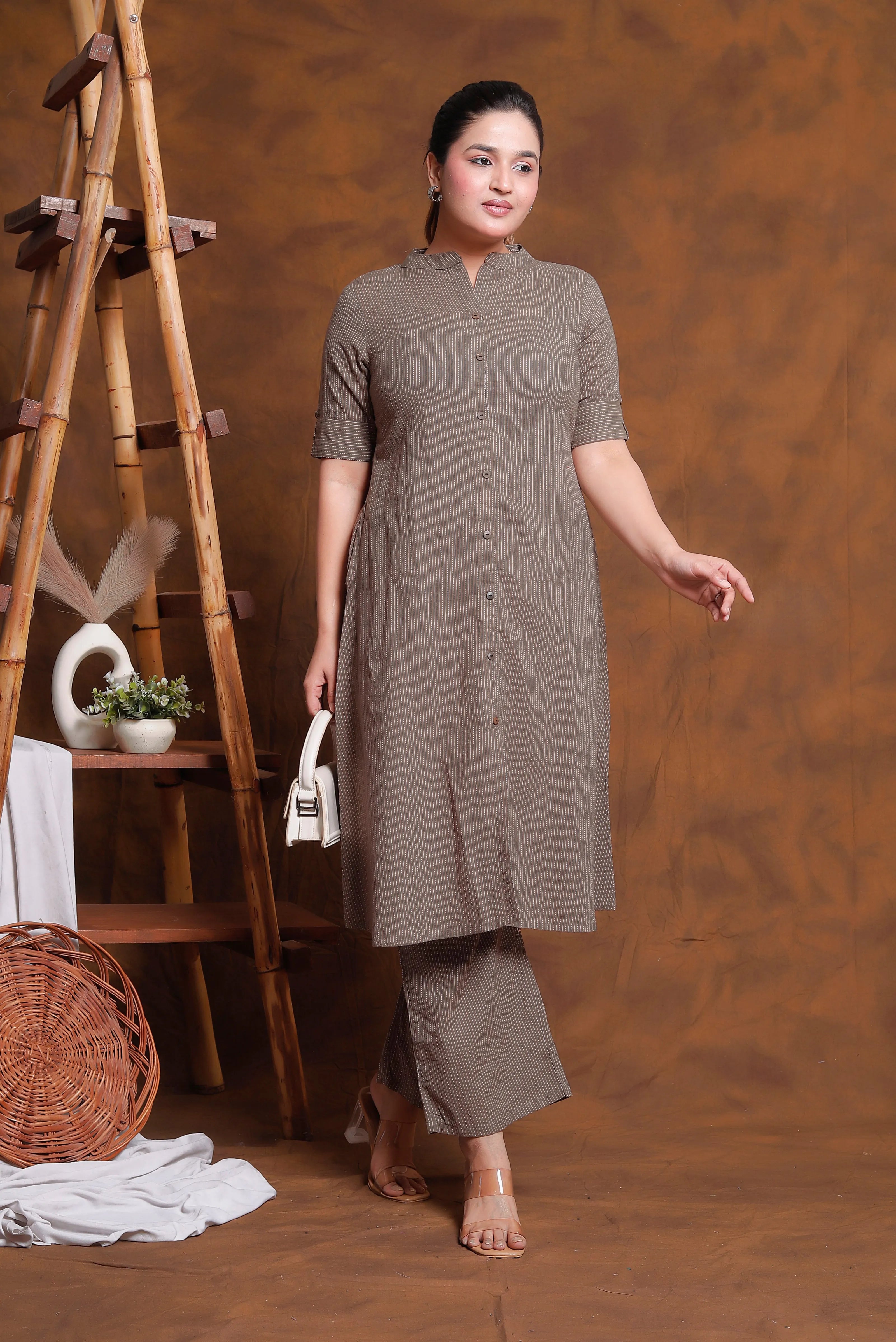 Aurelia Professional Co-ord Set Earthy Cocoa (Gray)