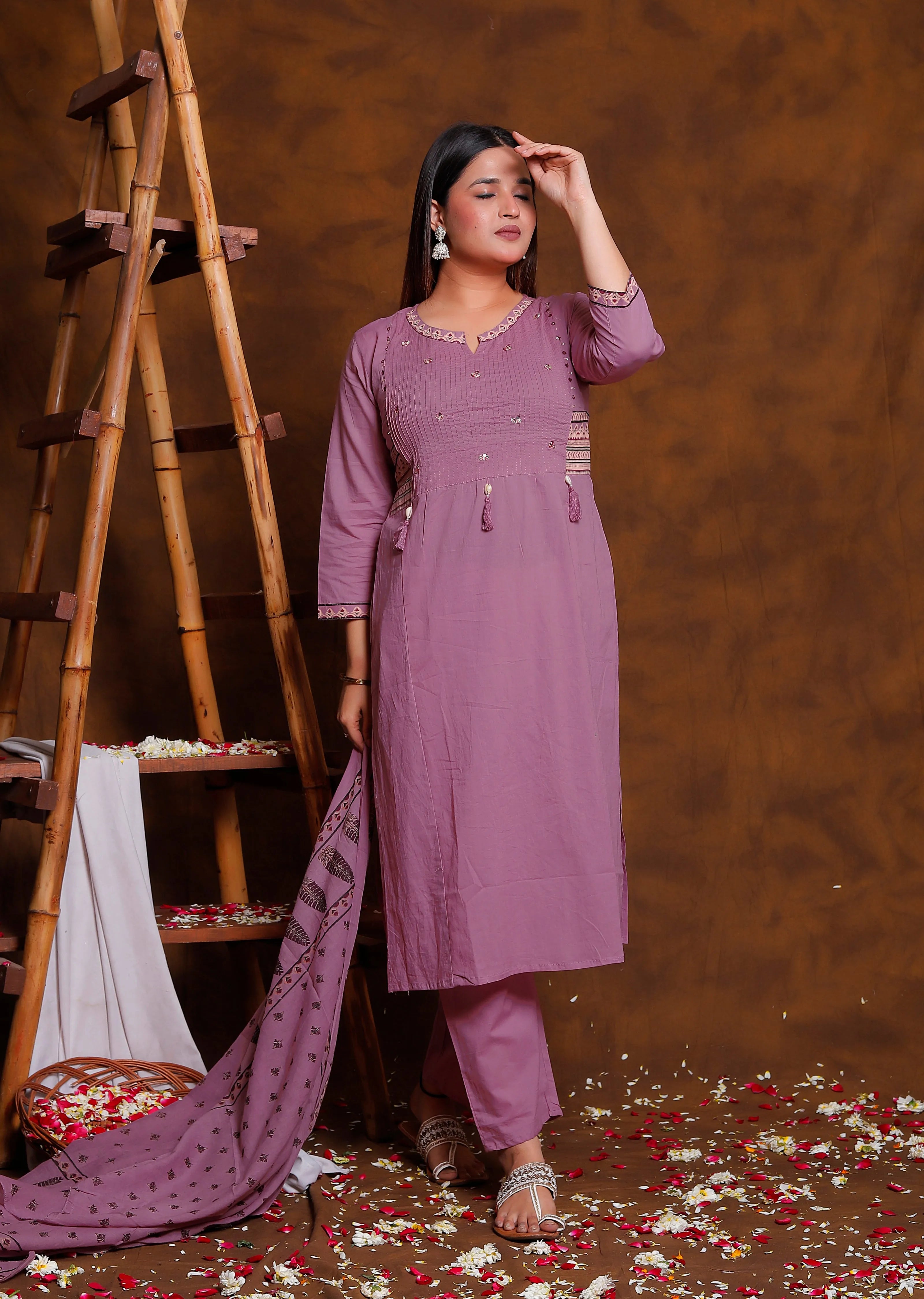 Antique Mauve 3 Piece Suit Set