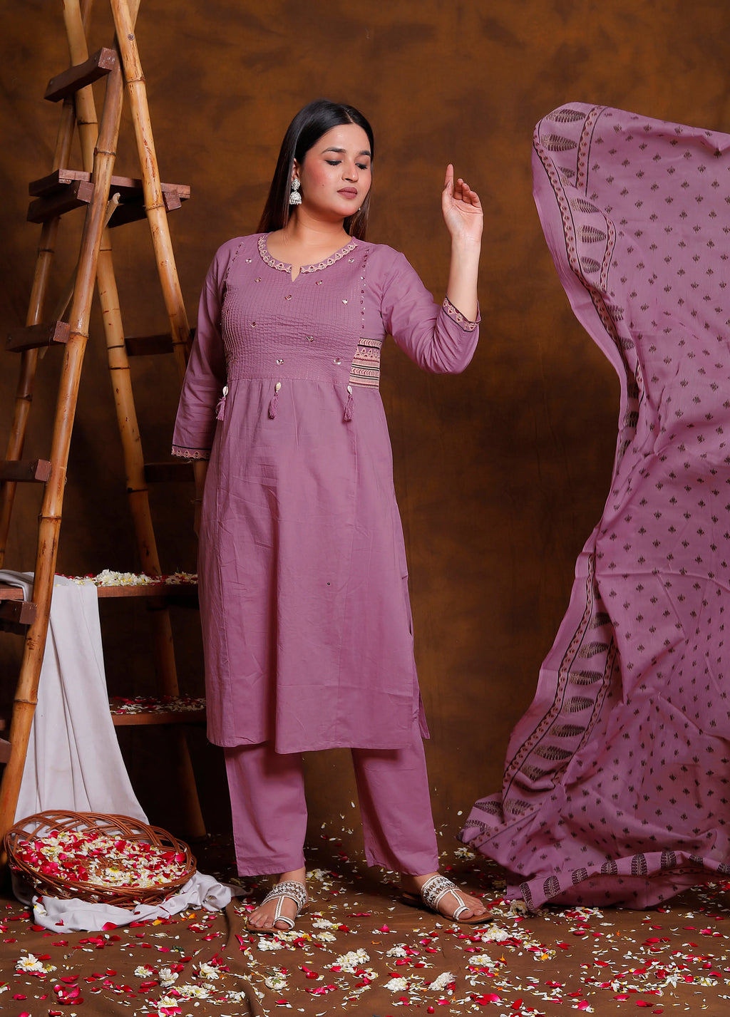 Antique Mauve 3 Piece Suit Set