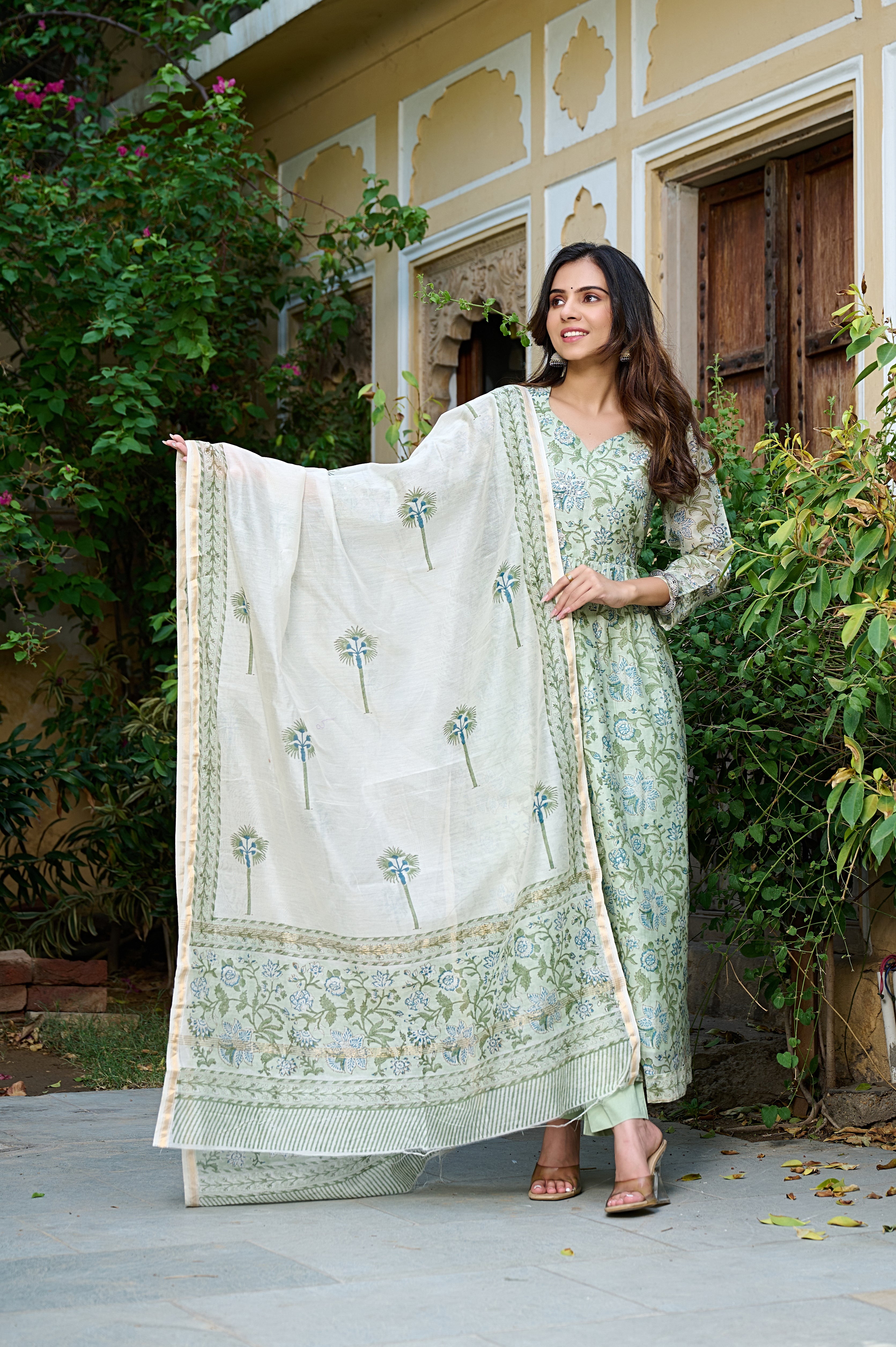 Chanderi Silk Suit Set
