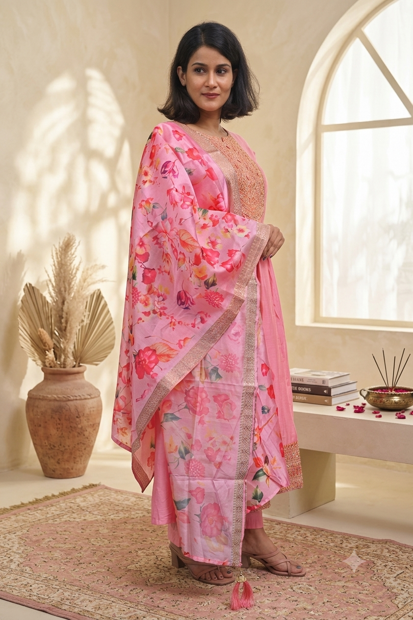 Blush & Blossom Ambrue Anarkali Suit Set