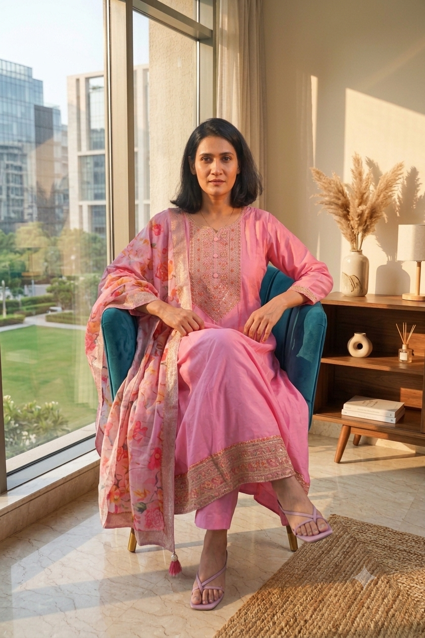 Blush & Blossom Ambrue Anarkali Suit Set