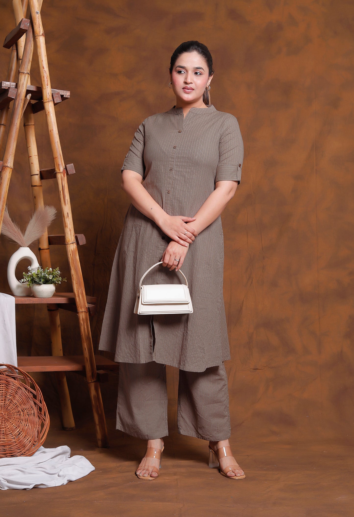 Aurelia Professional Co-ord Set Earthy Cocoa (Gray)