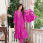 Royal Fuchsia Radiance – Pure Chanderi Silk Handcrafted 3-Piece Suit Set - An Ode to Timeless Indian Grandeur.