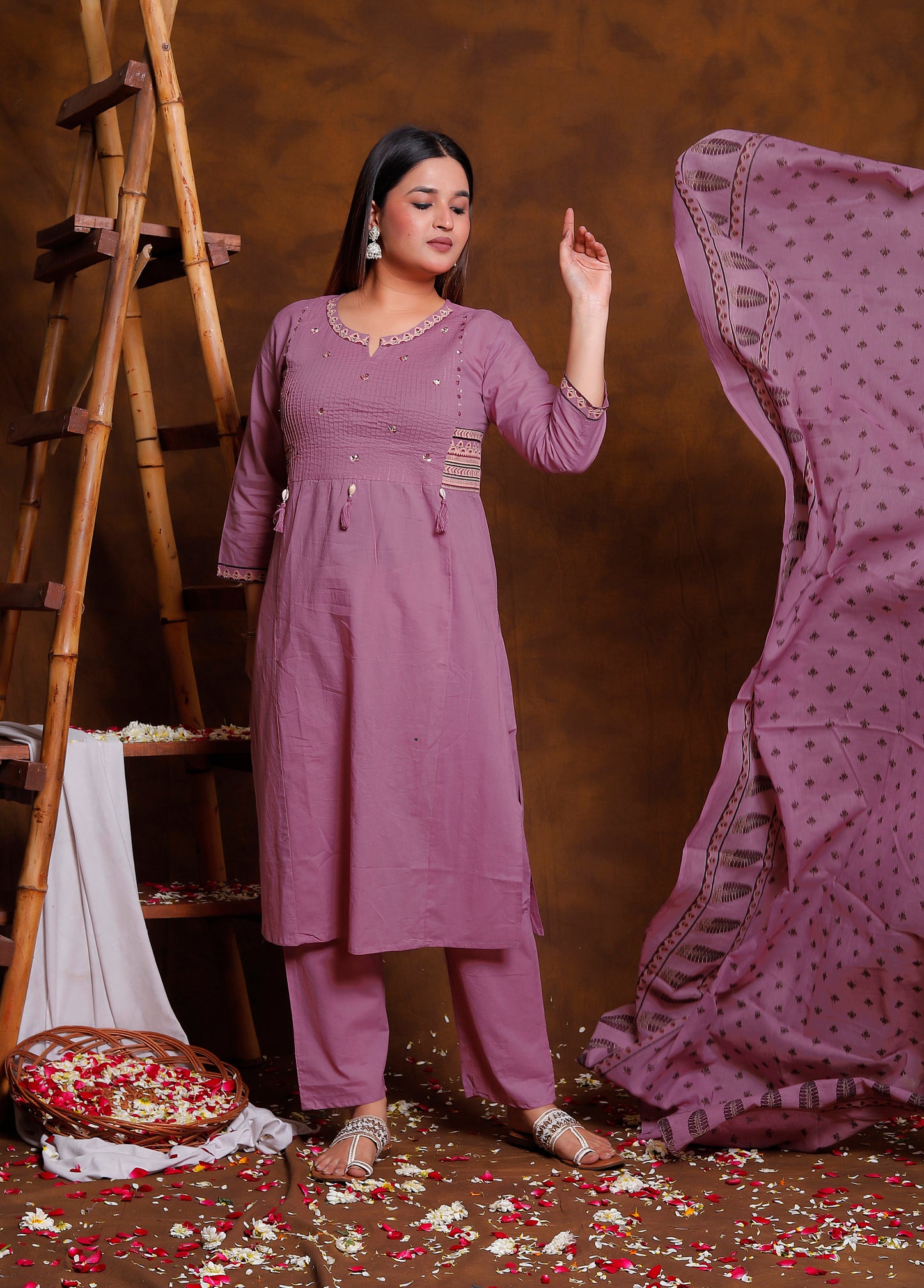 Antique Mauve 3 Piece Suit Set