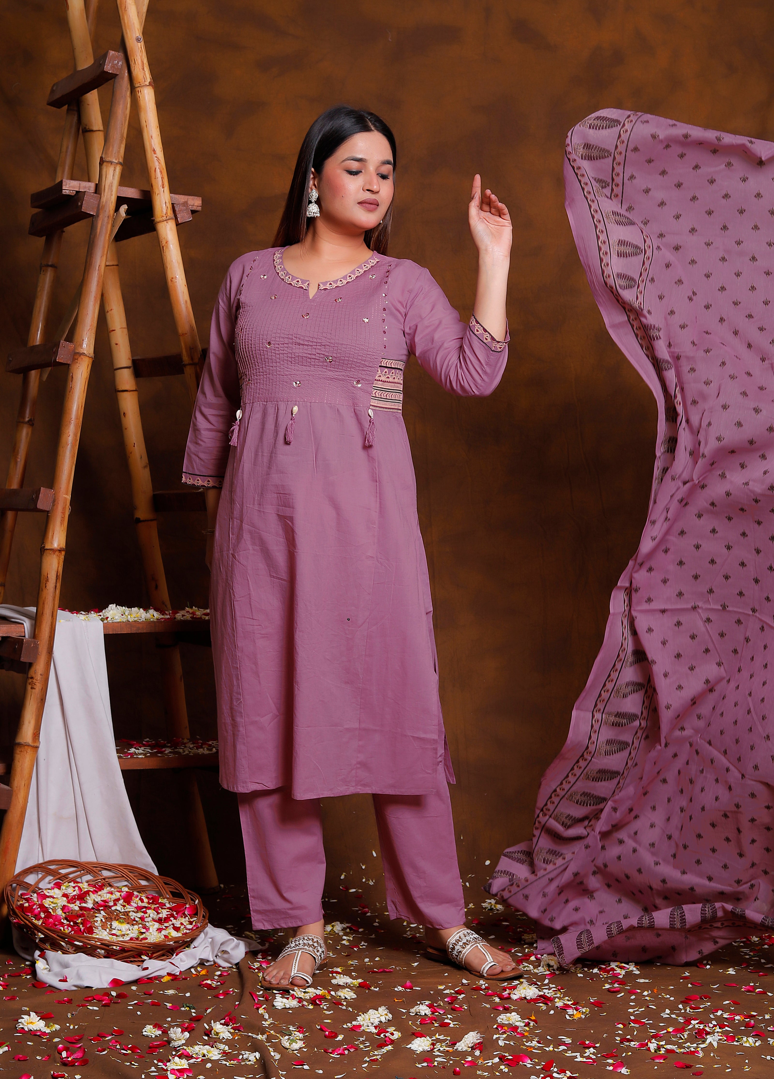 Antique Mauve 3 Piece Suit Set